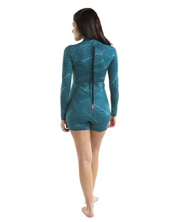 Гидрокостюм JOBE 2021 Sofia Shorty Longsleeve 3|2MM Dark Teal - фото 37453