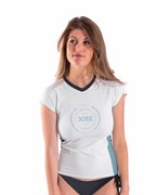 Гидромайка лайкр. JOBE 2021 Rash Guard Shortsleeve Women V-Neck White