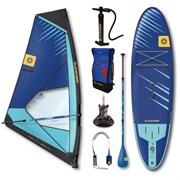 Доска SUP надувная компл. +парус Unifiber 23 Oxygen iWindSup FCD 10'7" & Compact 1.5 Rig Paddle Leash